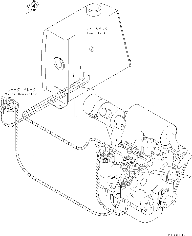 Схема запчастей Komatsu PC05-7 - ЧАСТИ ДЛЯ ПЕРИОДИЧ. ЗАМЕНЫ (/) (ТОПЛИВН. ШЛАНГИ)(№7-) ЧАСТИ BOOK