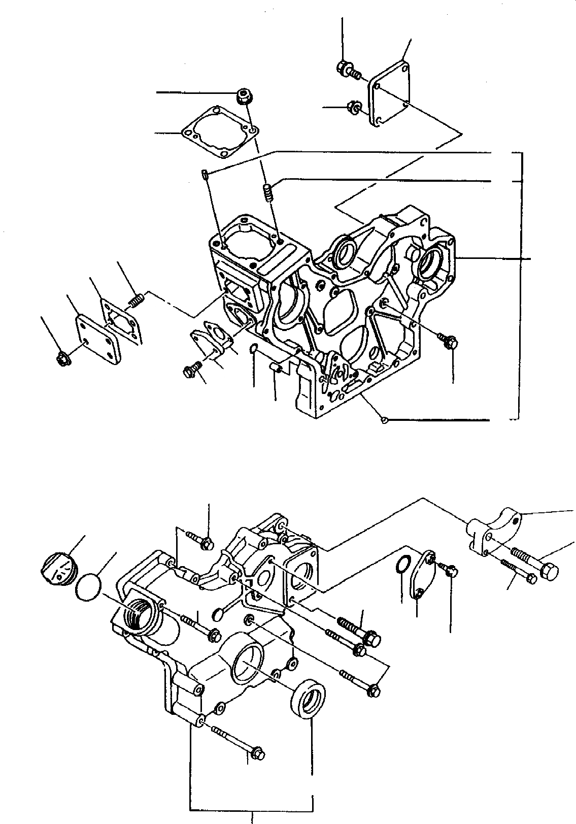 Схема запчастей Komatsu PC05-7 - ПЕРЕДН. КРЫШКАAND ПРИВОД ДВИГАТЕЛЬ