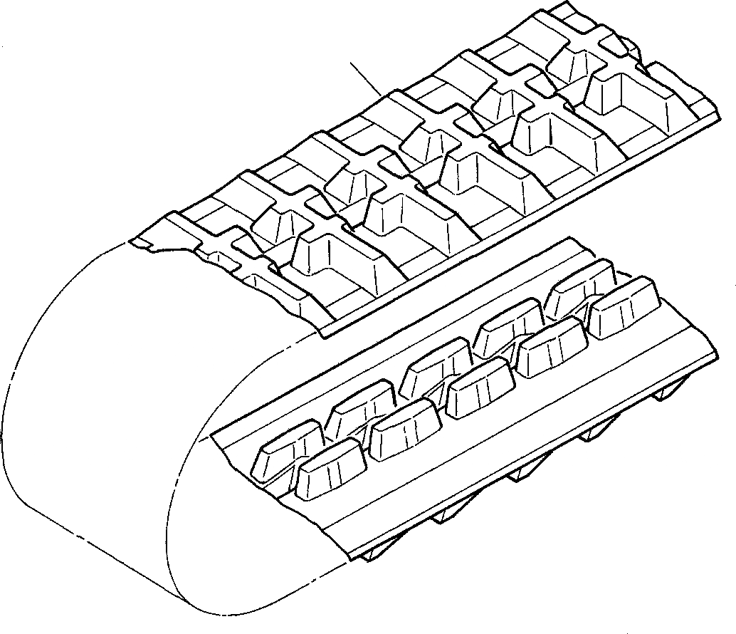 Схема запчастей Komatsu PC05-7 - ГУСЕНИЦЫ (ДЛЯ РЕЗИН. SHOE) ХОДОВАЯ