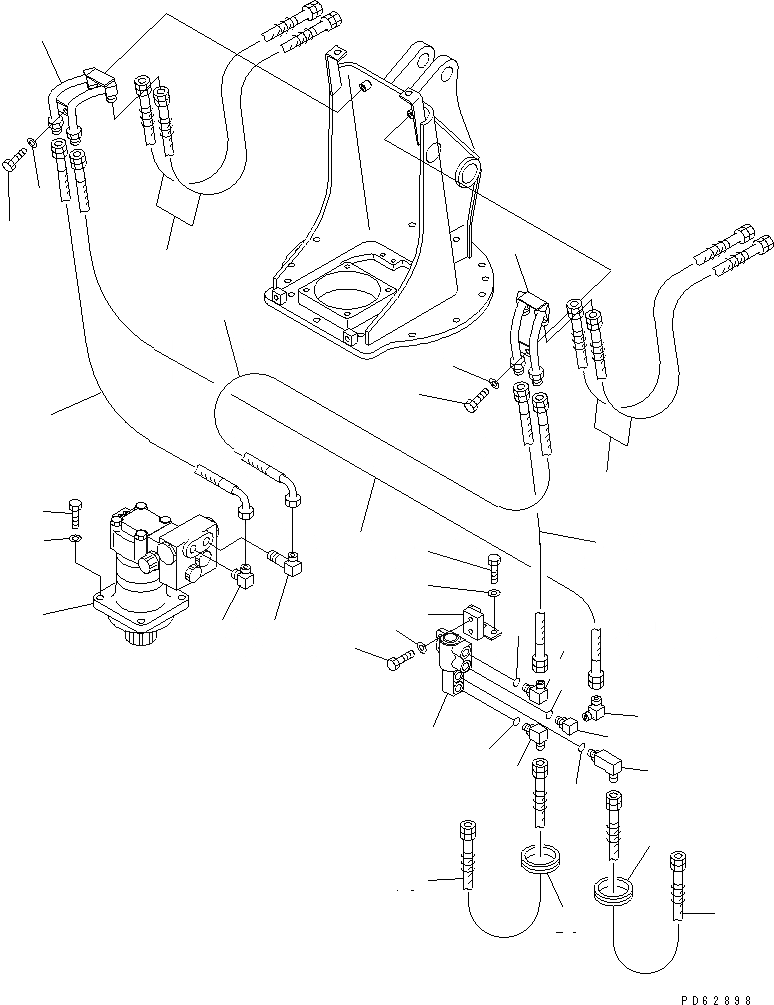 Схема запчастей Komatsu PC07-2 - ПОВОРОТН. РУКОЯТЬ (/)(№-) РАБОЧЕЕ ОБОРУДОВАНИЕ