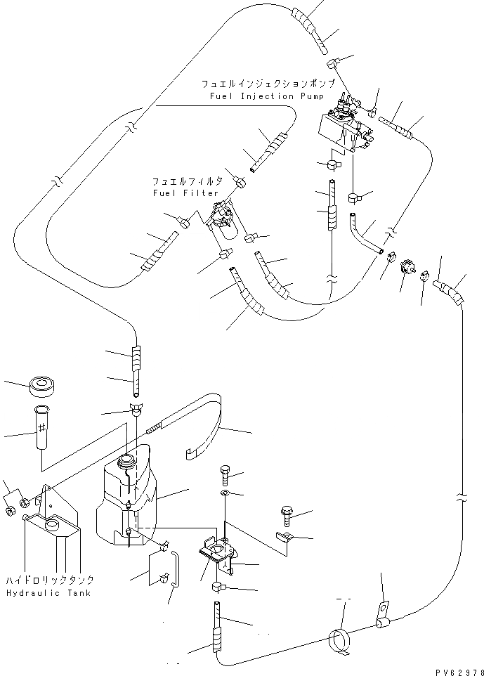 Схема запчастей Komatsu PC08UU-1-A - ТОПЛИВН. БАК. ТОПЛИВН. БАК. AND КОМПОНЕНТЫ