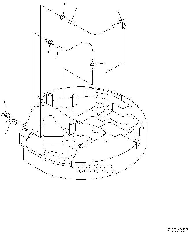 Схема запчастей Komatsu PC08UU-1-A - ОСНОВНАЯ РАМА (СИСТЕМА СМАЗКИ) ОСНОВНАЯ РАМА И ЕЕ ЧАСТИ