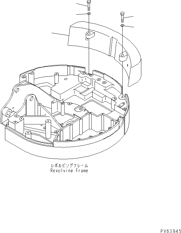 Схема запчастей Komatsu PC08UU-1-A - ПРОТИВОВЕС (ДЛЯ МОЛОТА РУКОЯТЬ) ЧАСТИ КОРПУСА