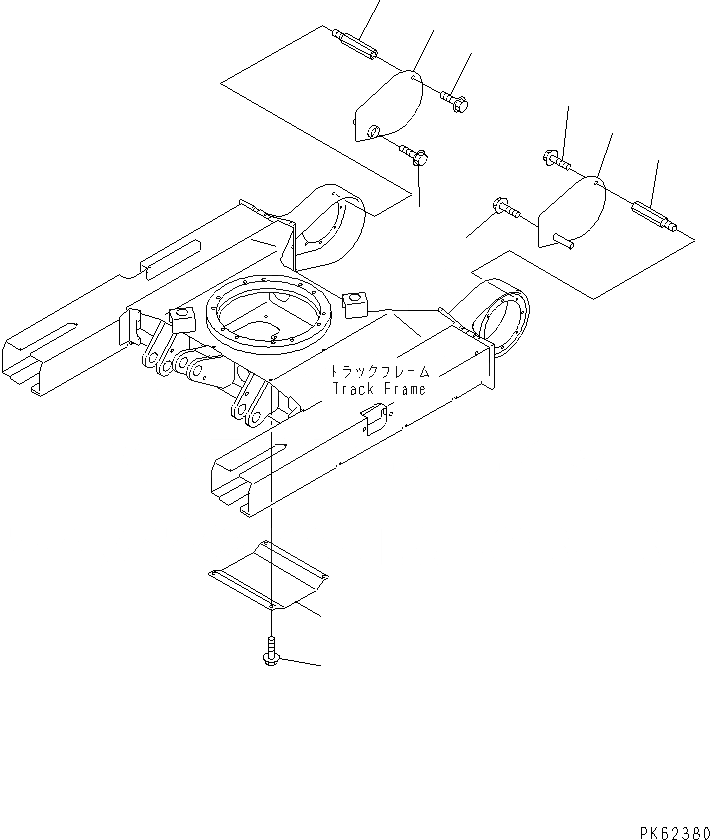 Схема запчастей Komatsu PC08UU-1-A - КРЫШКИ ХОДОВАЯ