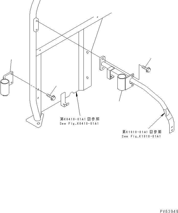 Схема запчастей Komatsu PC08UU-1-A - CHISEL ДЕРЖАТЕЛЬ (ДЛЯ МОЛОТА РУКОЯТЬ) РАБОЧЕЕ ОБОРУДОВАНИЕ