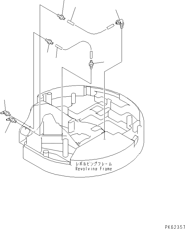 Схема запчастей Komatsu PC08UU-1 - ОСНОВНАЯ РАМА (СИСТЕМА СМАЗКИ) ОСНОВНАЯ РАМА И ЕЕ ЧАСТИ