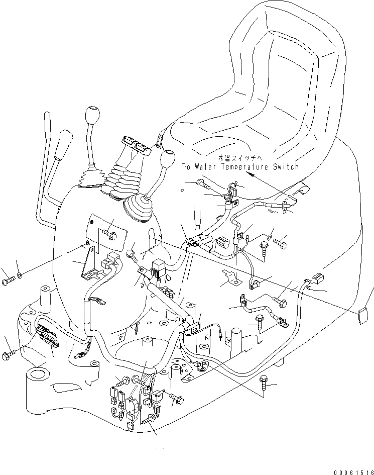 Схема запчастей Komatsu PC09-1 - ЭЛЕКТРИКА (ОСНОВН. Э/ПРОВОДКА И КОМПОНЕНТЫ) (КРОМЕ ЯПОН.) ЭЛЕКТРИКА