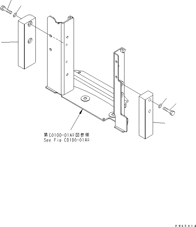 Схема запчастей Komatsu PC09-1 - ДОПОЛН. ВЕС ЧАСТИ КОРПУСА