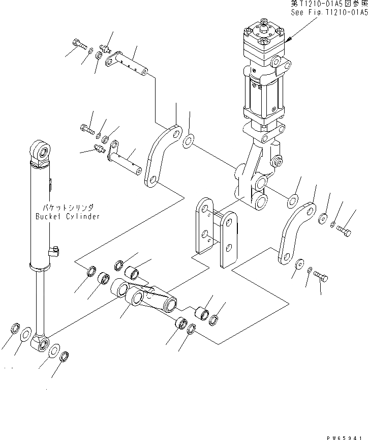 Схема запчастей Komatsu PC09-1 - СОЕДИНЕНИЕ КОВША (ГИДРОМОЛОТ РУКОЯТЬ СПЕЦ-Я.) РАБОЧЕЕ ОБОРУДОВАНИЕ