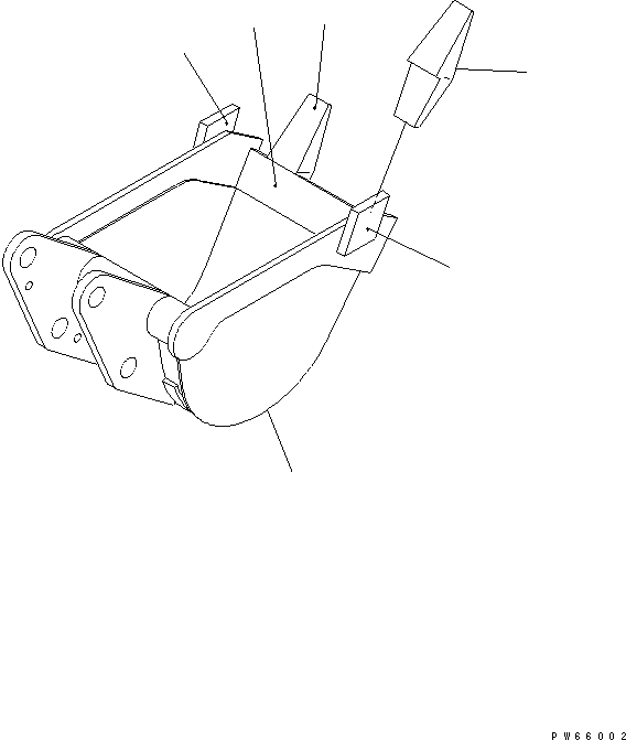 Схема запчастей Komatsu PC09-1 - КОВШ (.M) ШИР. MM (ГИДРОМОЛОТ РУКОЯТЬ СПЕЦ-Я.) РАБОЧЕЕ ОБОРУДОВАНИЕ