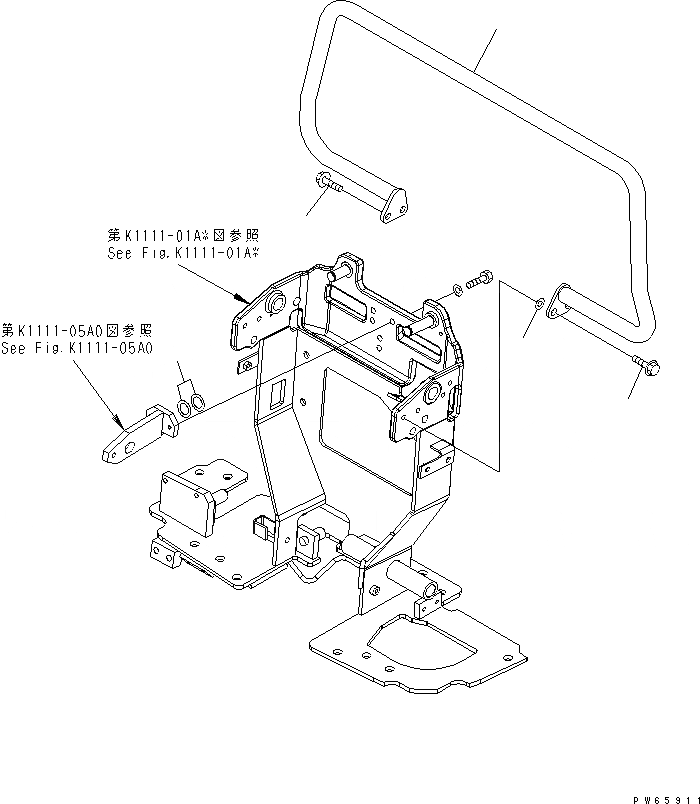 Схема запчастей Komatsu PC09-1-A - ОСНОВН. УПРАВЛ-Е (HANDRAIL) (БЕЗ НАВЕС) КАБИНА ОПЕРАТОРА И СИСТЕМА УПРАВЛЕНИЯ