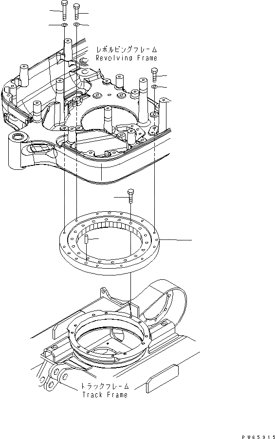 Схема запчастей Komatsu PC09-1-A - ПОВОРОТН. КРУГ ПОВОРОТН. КРУГ И КОМПОНЕНТЫ