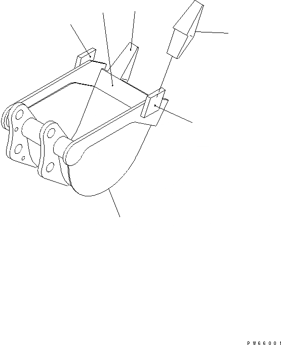 Схема запчастей Komatsu PC09-1-A - КОВШ (.M) ШИР. MM РАБОЧЕЕ ОБОРУДОВАНИЕ