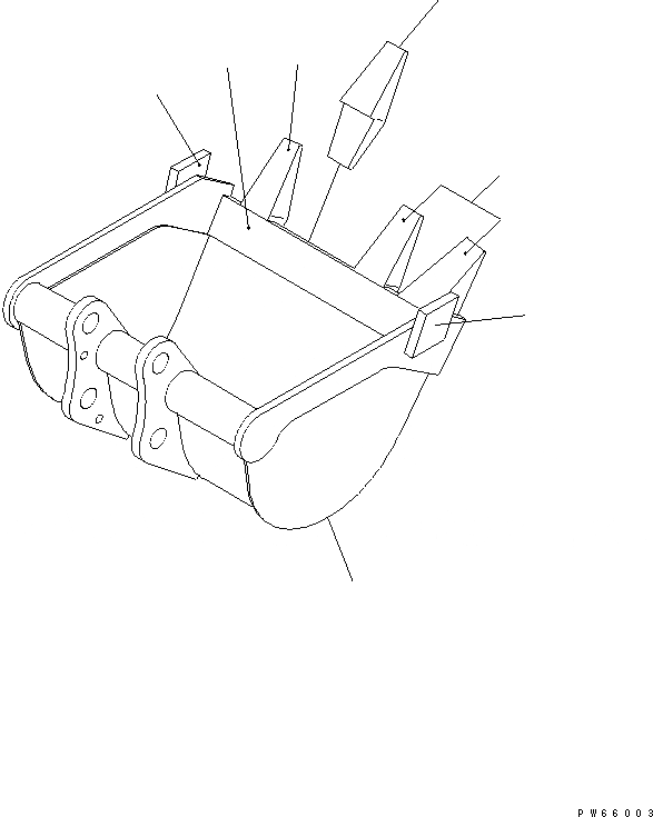 Схема запчастей Komatsu PC09-1-A - КОВШ (.M) ШИР. MM РАБОЧЕЕ ОБОРУДОВАНИЕ