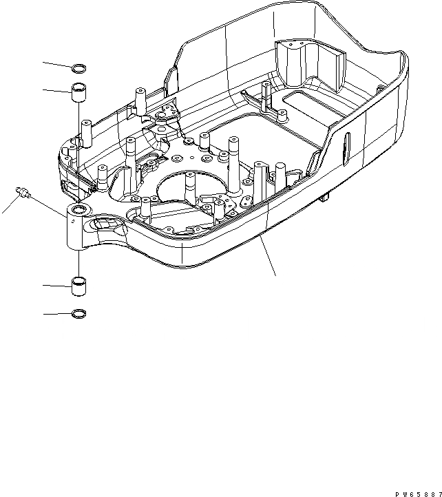 Схема запчастей Komatsu PC09-1-B - ОСНОВНАЯ РАМА ОСНОВНАЯ РАМА И ЕЕ ЧАСТИ