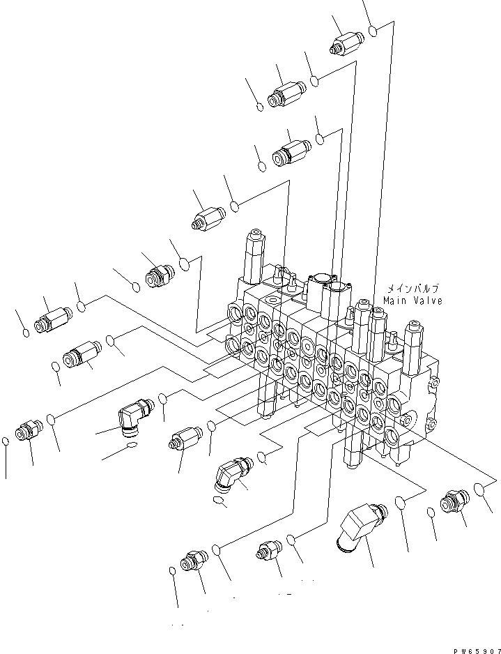 Схема запчастей Komatsu PC09-1-B - ОСНОВН. УПРАВЛ-Е (ОСНОВН. КЛАПАН СОЕДИНИТЕЛЬН. ЧАСТИ) (РЕГУЛЯТОР СПЕЦ-Я.) КАБИНА ОПЕРАТОРА И СИСТЕМА УПРАВЛЕНИЯ