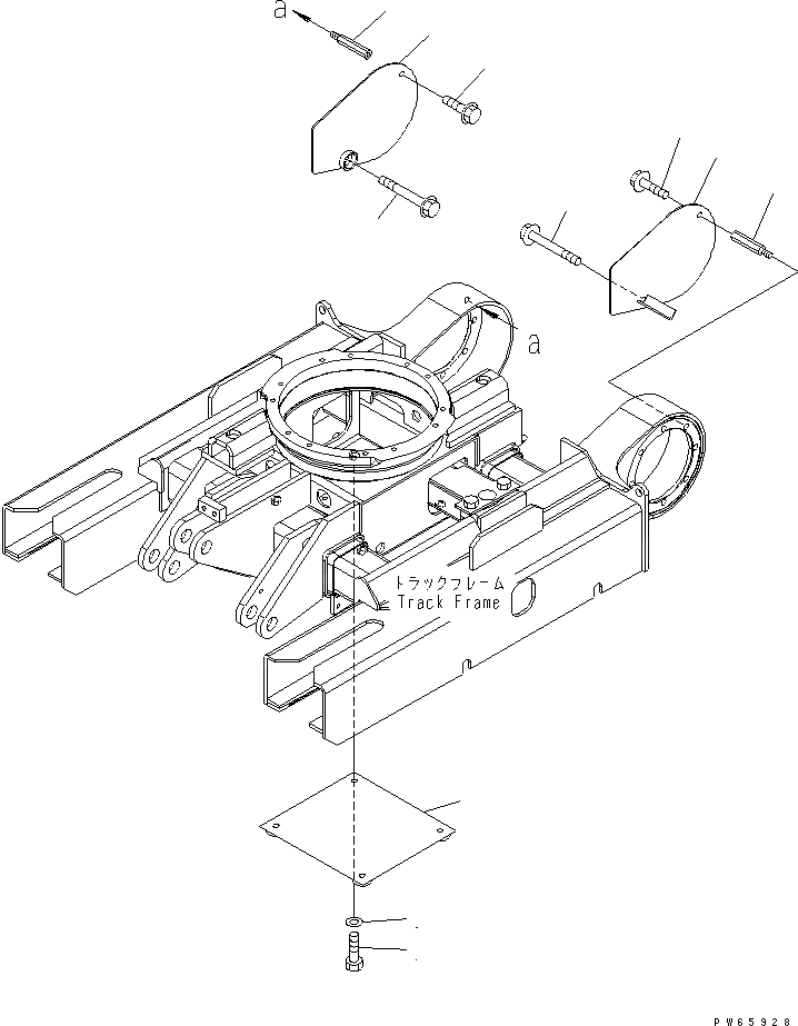 Схема запчастей Komatsu PC09-1-B - КРЫШКИ (ФИКС. GAUGE СПЕЦ-Я.) ХОДОВАЯ