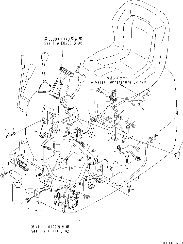 Схема запчастей Komatsu PC09-1 - ЭЛЕКТРИКА (ОСНОВН. Э/ПРОВОДКА И КОМПОНЕНТЫ) (С МЕХ-М ОТБОРА МОЩН-ТИ) ЭЛЕКТРИКА