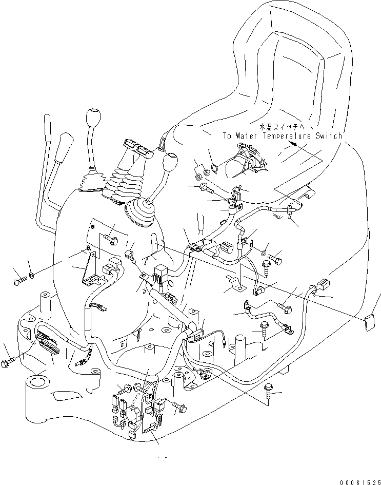 Схема запчастей Komatsu PC09-1 - ЭЛЕКТРИКА (ОСНОВН. Э/ПРОВОДКА И КОМПОНЕНТЫ)(№-) ЭЛЕКТРИКА