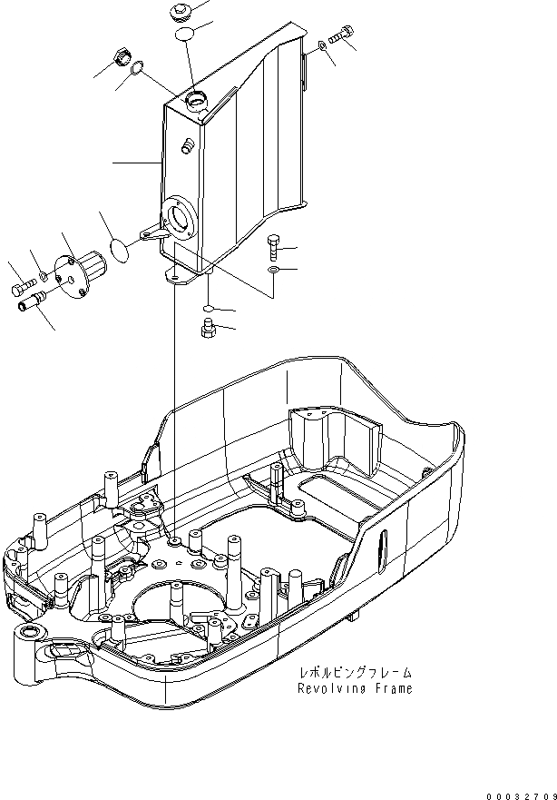 Схема запчастей Komatsu PC09-1 - ГИДР. БАК.(№-) ГИДРАВЛИКА