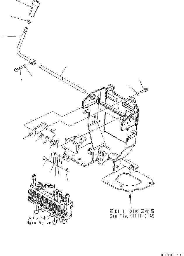 Схема запчастей Komatsu PC09-1 - ОСНОВН. РЫЧАГ УПРАВЛ-Я (ОТВАЛ)(№-) КАБИНА ОПЕРАТОРА И СИСТЕМА УПРАВЛЕНИЯ