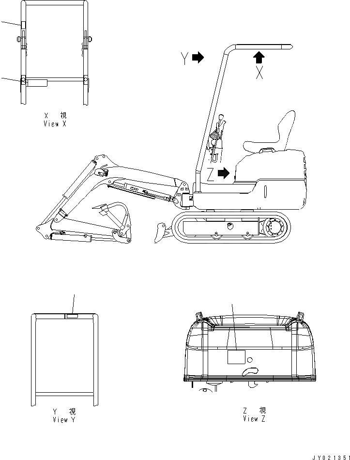 Схема запчастей Komatsu PC09-1 - ПЛАСТИНА (TOPS) (ДЛЯ KUE) МАРКИРОВКА