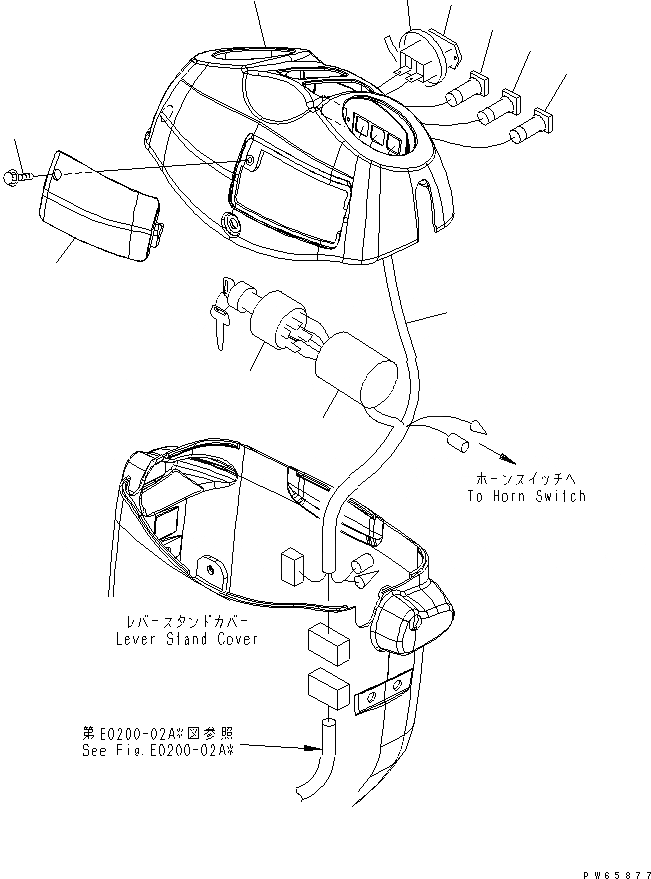 Схема запчастей Komatsu PC09-1 - ЭЛЕКТРИКА (ПАНЕЛЬ ПРИБОРОВ)(№-) ЭЛЕКТРИКА