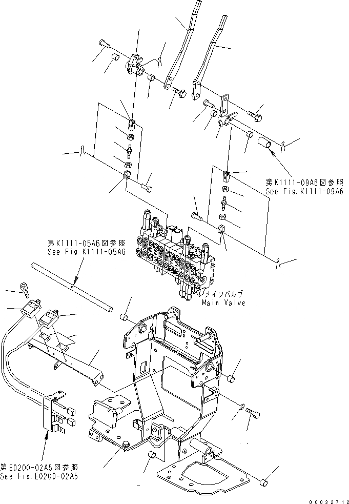 Схема запчастей Komatsu PC09-1 - ОСНОВН. РЫЧАГ УПРАВЛ-Я (КОРПУС И ХОД) (С СИГНАЛ ХОДА) (BACK HOE SHIFT PATTERN)(№-) КАБИНА ОПЕРАТОРА И СИСТЕМА УПРАВЛЕНИЯ