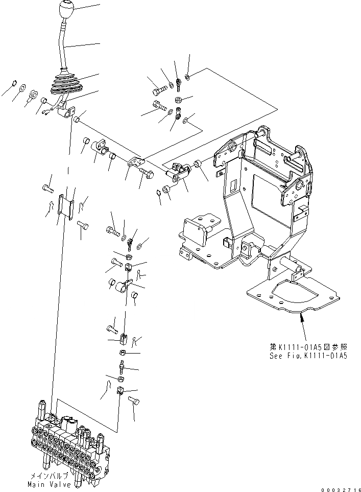 Схема запчастей Komatsu PC09-1 - ОСНОВН. РЫЧАГ УПРАВЛ-Я (СТРЕЛА И КОВШ)(№-) КАБИНА ОПЕРАТОРА И СИСТЕМА УПРАВЛЕНИЯ