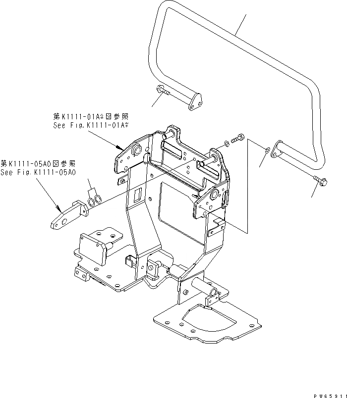 Схема запчастей Komatsu PC09-1 - ОСНОВН. УПРАВЛ-Е (HANDRAIL) (БЕЗ НАВЕС) КАБИНА ОПЕРАТОРА И СИСТЕМА УПРАВЛЕНИЯ