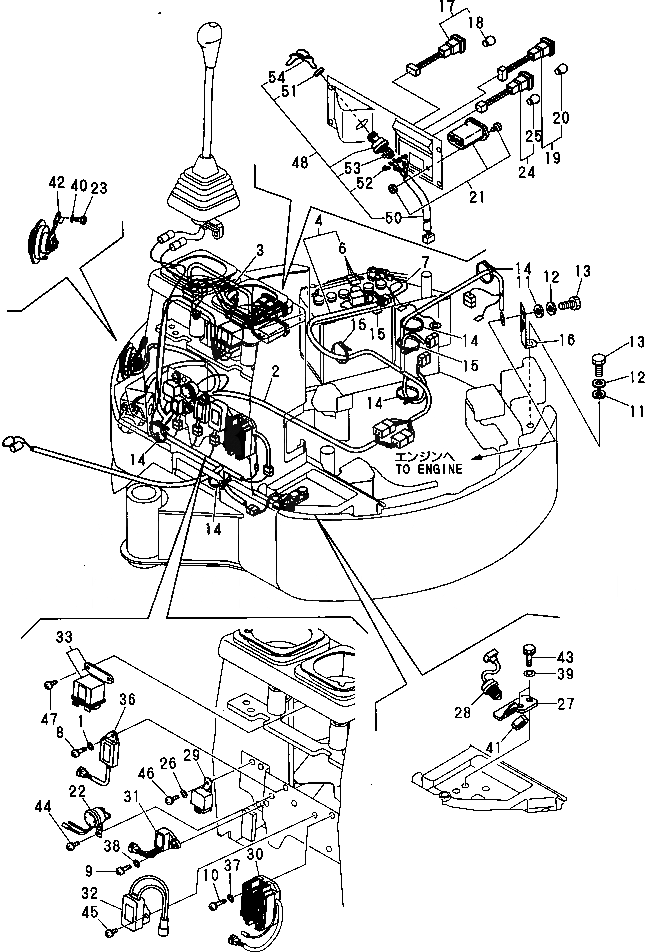 Схема запчастей Komatsu PC09FR-1 - ЭЛЕКТРИЧ. ЧАСТИ КОМПОНЕНТЫ ДВИГАТЕЛЯ И ЭЛЕКТРИКА