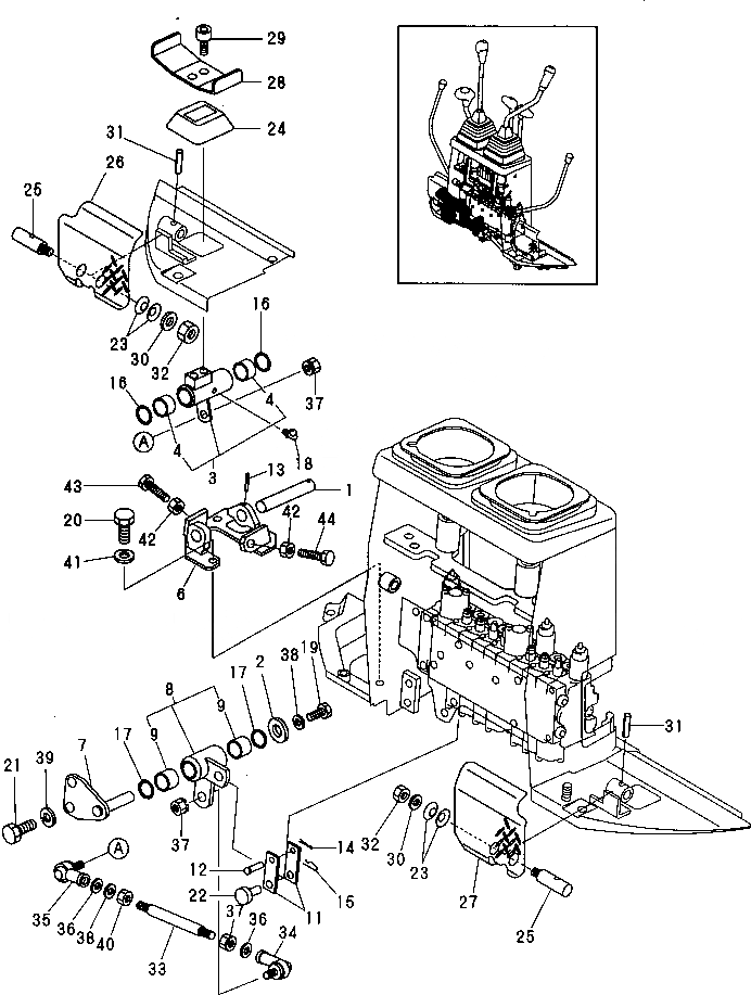 Схема запчастей Komatsu PC09FR-1 - УПРАВЛ-Е ОБОРУД-Е (ПОВОРОТН.) СИСТЕМА УПРАВЛЕНИЯ