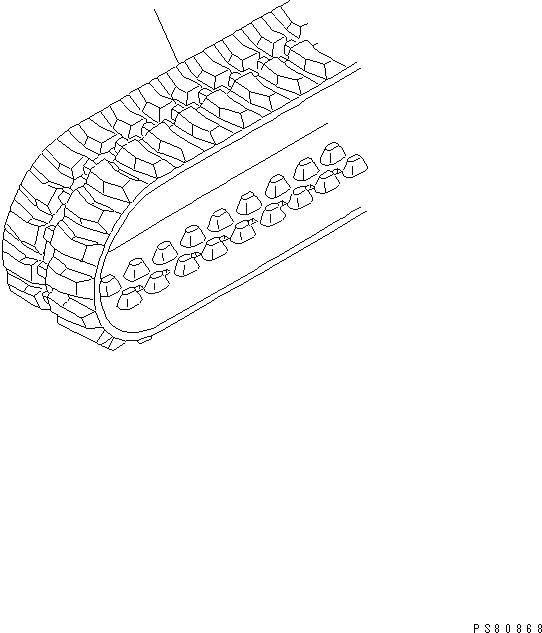 Схема запчастей Komatsu PC09FR-1 - РЕЗИН. ГУСЕНИЦЫ (ШИР. MM) ЧАСТИ BOOK