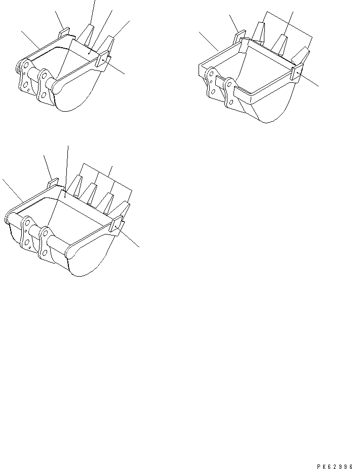 Схема запчастей Komatsu PC09FR-1 - КОВШ ЧАСТИ BOOK