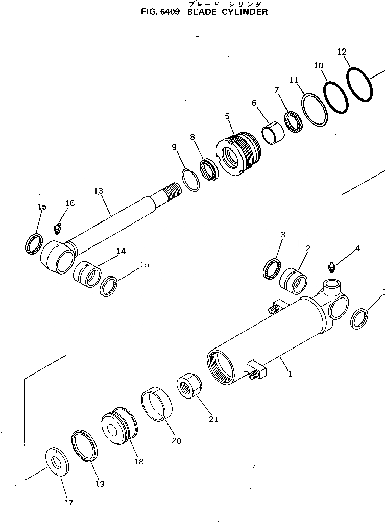 Схема запчастей Komatsu PC10-5 - ЦИЛИНДР ОТВАЛА УПРАВЛ-Е РАБОЧИМ ОБОРУДОВАНИЕМ