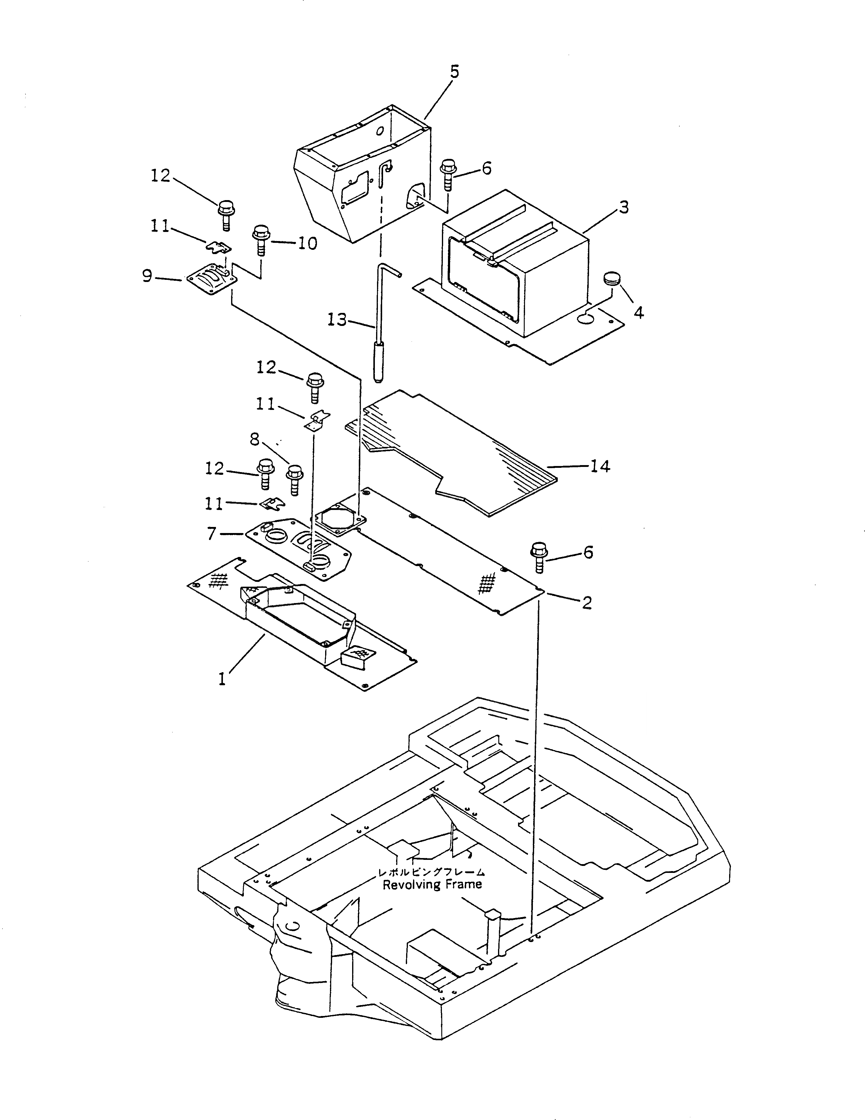 Схема запчастей Komatsu PC10-5 - ПОЛ КАБИНЫ (ДЛЯ ДОПОЛН.V.)(KE СПЕЦ-Я.)(№-) МАРКИРОВКА¤ ИНСТРУМЕНТ И РЕМКОМПЛЕКТЫ