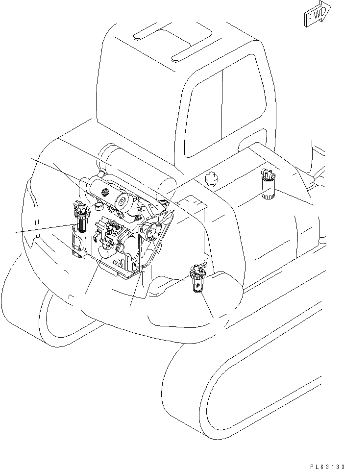 Схема запчастей Komatsu PC10-7 - ЭЛЕМЕНТ И V-РЕМЕНЬ(№7777-) ЧАСТИ BOOK