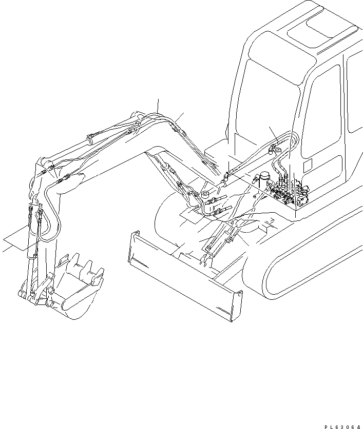 Схема запчастей Komatsu PC10-7 - ШЛАНГИ РАБОЧ. ОБОРУД-Я(№7777-) ЧАСТИ BOOK