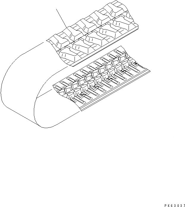 Схема запчастей Komatsu PC10-7 - ГУСЕНИЦЫ (РЕЗИН. SHOE)(№7777-) ЧАСТИ BOOK