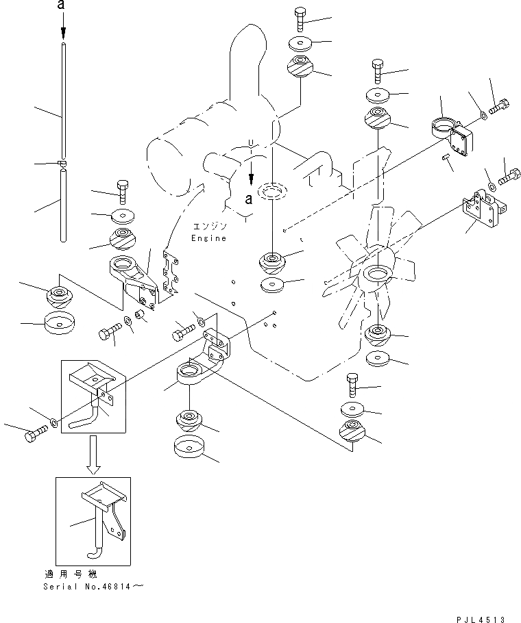 Схема запчастей Komatsu PC100-6Z - КРЕПЛЕНИЕ ДВИГАТЕЛЯ(№-8) КОМПОНЕНТЫ ДВИГАТЕЛЯ