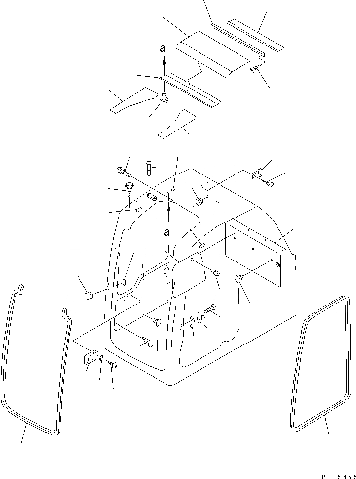 Схема запчастей Komatsu PC100-6Z - КАБИНА (ВНУТР. ПОКРЫТИЕ) (КАБИНА (INКАПОТ) (С ЧАСТИ КОРПУСА)(№30025-31999) )(№8-7) КАБИНА ОПЕРАТОРА И СИСТЕМА УПРАВЛЕНИЯ