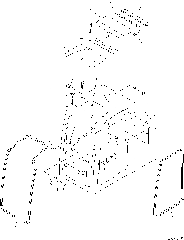 Схема запчастей Komatsu PC100-6Z - КАБИНА (ВНУТР. ПОКРЫТИЕ) (КАБИНА (INКАПОТ) (С ЧАСТИ КОРПУСА)(№30025-31999) )(№7-8) КАБИНА ОПЕРАТОРА И СИСТЕМА УПРАВЛЕНИЯ