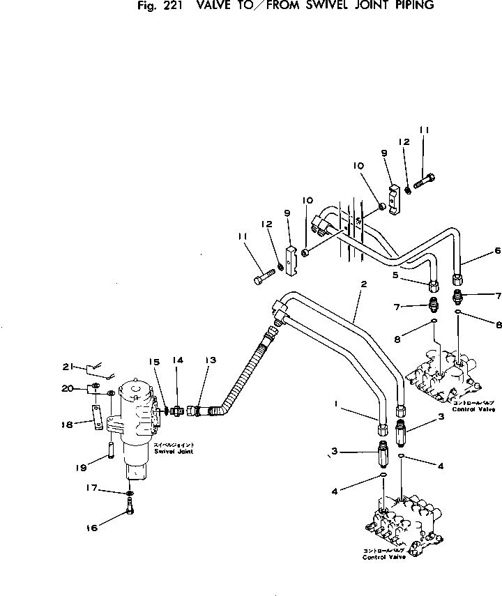 Схема запчастей Komatsu PC100-1 - КЛАПАН TO/FROM ПОВОРОТНОЕ СОЕДИНЕНИЕ ТРУБЫ ХОД И КОНЕЧНАЯ ПЕРЕДАЧА