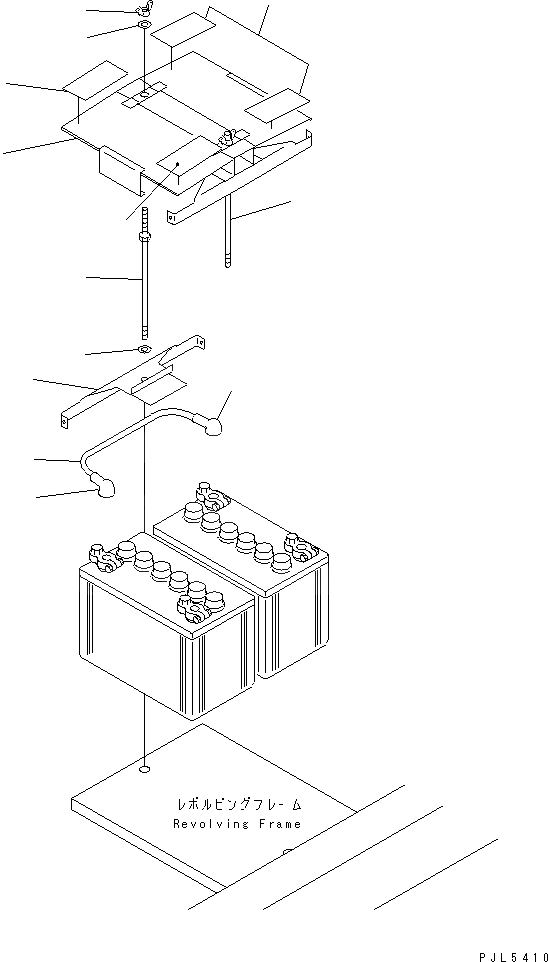 Схема запчастей Komatsu PC100-6 - БЕЗ АККУМУЛЯТОРА(№8-) ЭЛЕКТРИКА