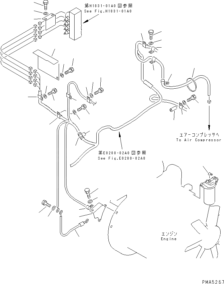 Схема запчастей Komatsu PC100-6 - ЭЛЕКТРОПРОВОДКА (COVER)(№-9) ЭЛЕКТРИКА