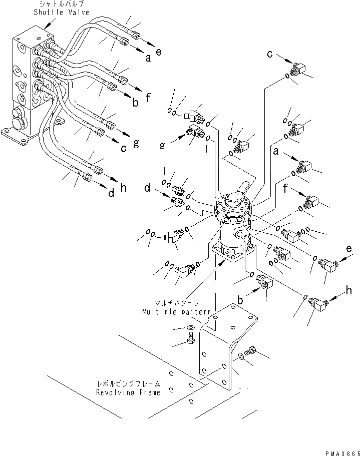 Схема запчастей Komatsu PC100-6 - MULTI PATTERN (ТРУБЫ)(№-999) ГИДРАВЛИКА