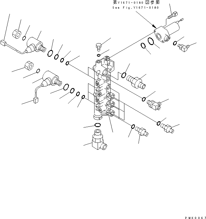 Схема запчастей Komatsu PC100-6 - СОЛЕНОИДНЫЙ КЛАПАН ЛИНИЯ (СОЛЕНОИДНЫЙ КЛАПАН)(№-999) ГИДРАВЛИКА
