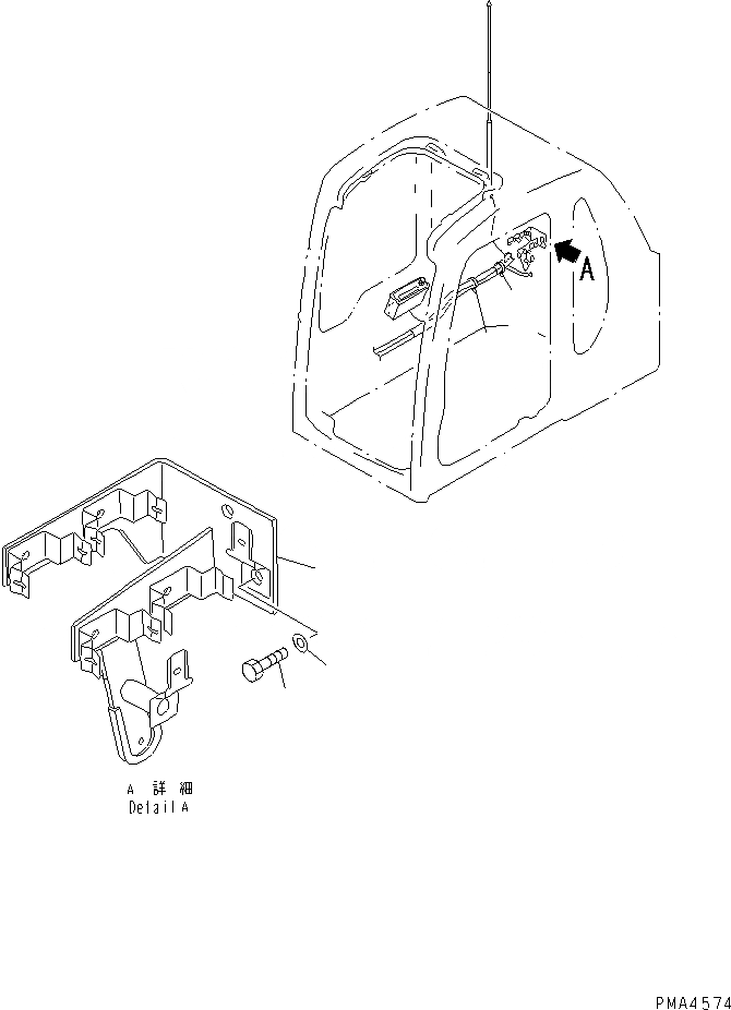 Схема запчастей Komatsu PC100-6 - КАБИНА (TERMINAL BRACKET)(№-) КАБИНА ОПЕРАТОРА И СИСТЕМА УПРАВЛЕНИЯ