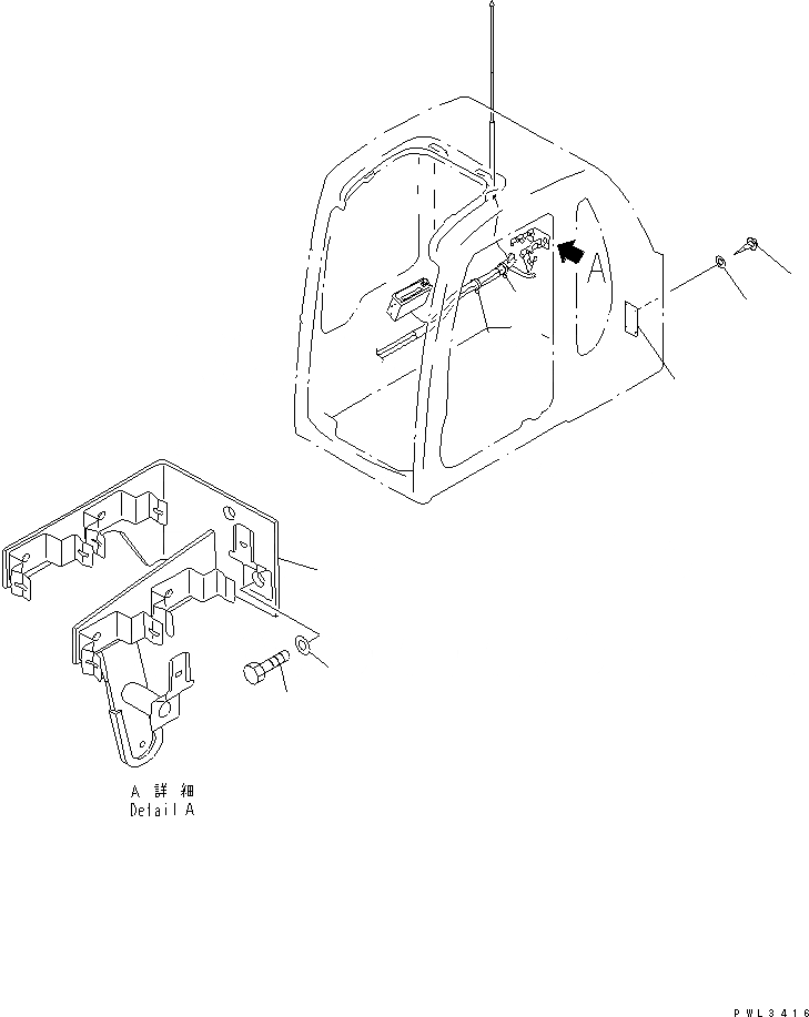 Схема запчастей Komatsu PC100-6 - КАБИНА (TERMINAL BRACKET)(№-) КАБИНА ОПЕРАТОРА И СИСТЕМА УПРАВЛЕНИЯ