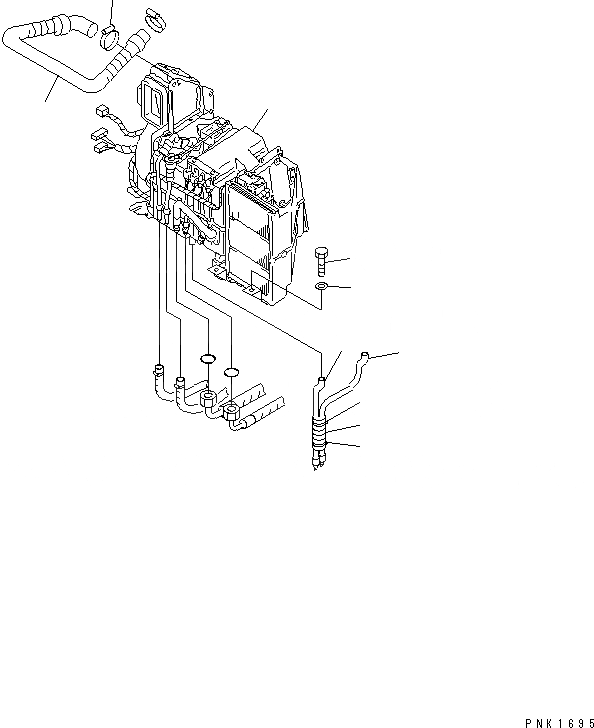 Схема запчастей Komatsu PC100-6 - ОСНОВН. КОНСТРУКЦИЯ (БЛОК КОНДИЦИОНЕРА)(№-) КАБИНА ОПЕРАТОРА И СИСТЕМА УПРАВЛЕНИЯ